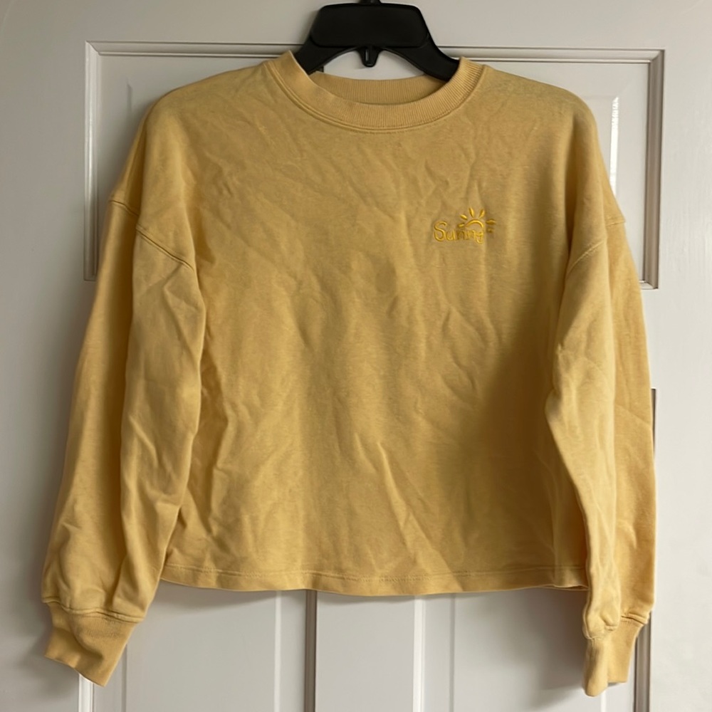 NEW!!! Women’s Hippie Rose Sweatshirt “Sunny” Yellow Size XS